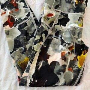 Under Armour Black and Red Abstract Leggings